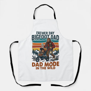 Delantal Camiseta Día del Padre Bigfoot Papá Camping Leyend
