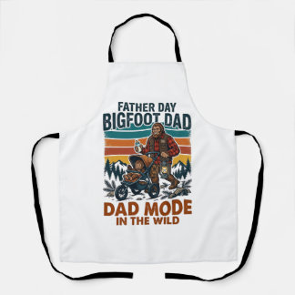 Delantal Camiseta Día del Padre Bigfoot Papá Camping Leyend