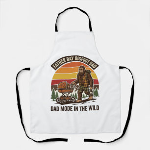 Delantal Camiseta Día del Padre Bigfoot Papá Camping Leyend