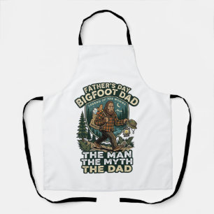Delantal Camiseta Día del Padre Bigfoot Papá Fuerte Silenci