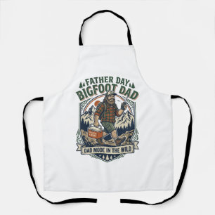 Delantal Camiseta Día del Padre Bigfoot Papá Hombre Familia
