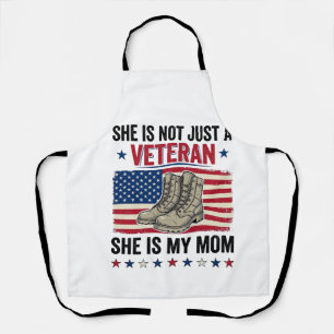 Delantal Camiseta Diseño Botas Militares Patrióticas Madre