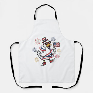 Delantal Camiseta Diseño de Grabado Antiguo Pato Patriótico
