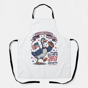 Delantal Camiseta Diseño Ganso Cuatro de Julio Vintage 250
