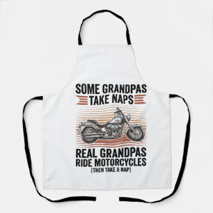 Delantal Camiseta divertida de grabado vintage de motocicle