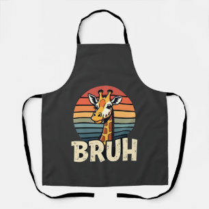 Delantal Camiseta divertida de jirafa animal meme cara fest