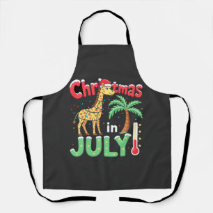 Delantal Camiseta Divertida de Navidad en Julio Santa Jiraf