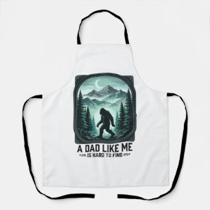 Delantal Camiseta divertida de padre de Bigfoot con grabado