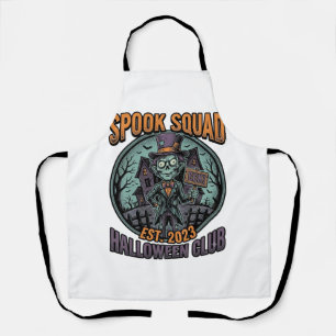 Delantal Camiseta divertida de zombie de Halloween con grab