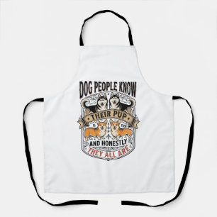 Delantal Camiseta divertida para amantes de perros con deba