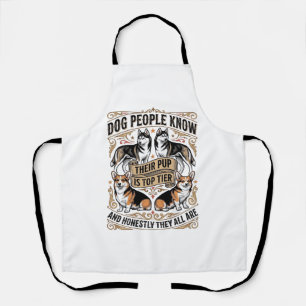 Delantal Camiseta divertida para amantes de perros con deba