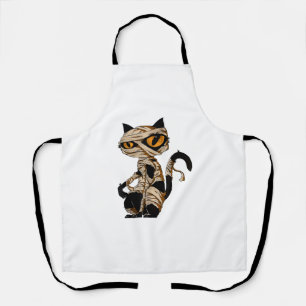 Delantal Camiseta divertida para gato negro de Halloween