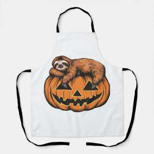 Delantal Camiseta esencial de calabaza de Halloween con per