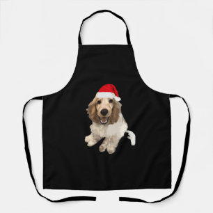 Delantal Camiseta esencial de Cocker Spaniel de Navidad (Bl