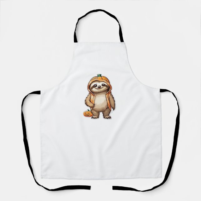 Delantal Camiseta esencial de Halloween Slothster (Anverso)