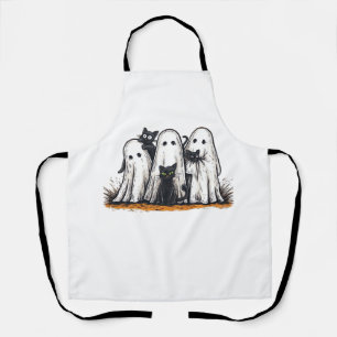 Delantal Camiseta esencial divertida de gato negro y fantas