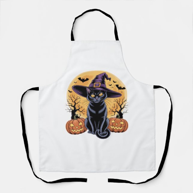 Delantal Camiseta esencial para calabaza de Halloween (Anverso)
