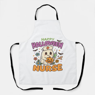 Delantal Camiseta Feliz Halloween Enfermera  Médico Espeluz