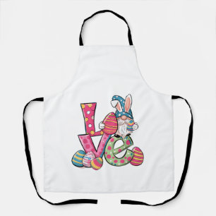 Delantal Camiseta Feliz Pascua Gnome Día de Pascua Amor Hom