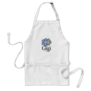 Delantal Camiseta Gigi Flor Azul Bonita