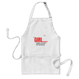 Delantal Camiseta Girl Pray Camiseta Cristiana Basada en
