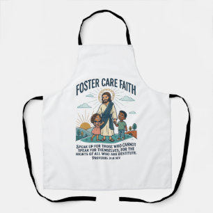 Delantal Camiseta Gráfica Adopción Cuidado Jesús Cristiano