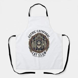 Delantal Camiseta gráfica de arte de gato de catedral gótic