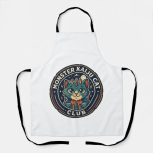 Delantal Camiseta gráfica de arte de gato monstruo Kaiju - 
