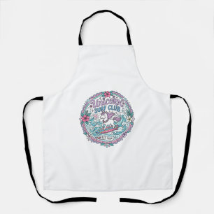 Delantal Camiseta Gráfica del Club de Surf de Unicornios Ju