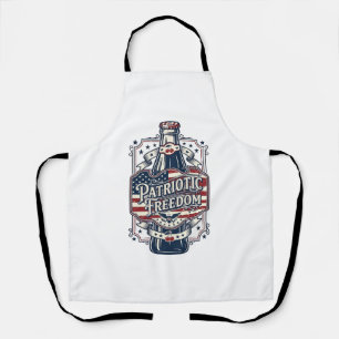 Delantal Camiseta gráfica retro de soda de cereza patriótic