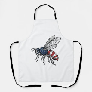 Delantal Camiseta Gráfica Vectorial de Abeja Patriótica Vin