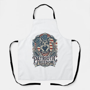 Delantal Camiseta gráfica vectorial de pastor alemán patrió