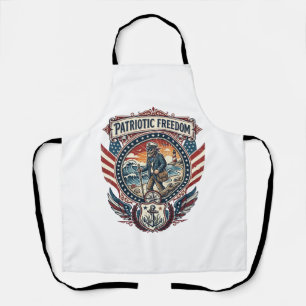 Delantal Camiseta gráfica vectorial Patriótica Beachcomber_