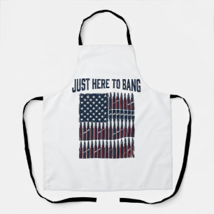 Delantal Camiseta gráfica vintage divertida bandera de bala