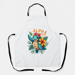 Delantal Camiseta hawaiana Aloha Hawái Tortuga de mar Chica