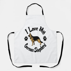Delantal Camiseta I Love My German Shepherd