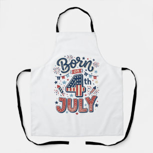 Delantal Camiseta infantil patriótica Nacido el 4 de julio 