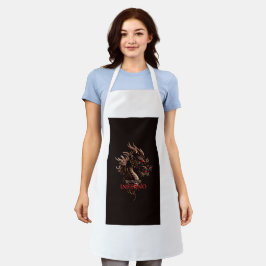 Delantal Camiseta Inferno Dragon Watercolor - Fuego caprich