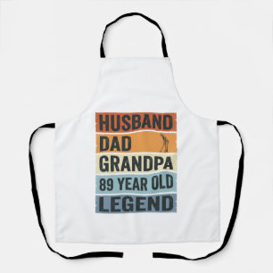 Delantal Camiseta Leyenda de Abuelo Papá Esposo de 89 Años_