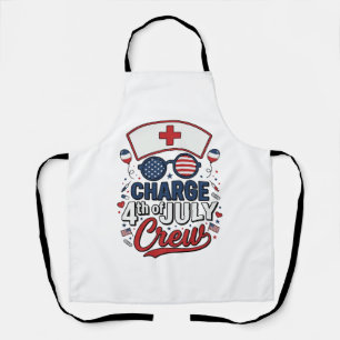 Delantal Camiseta Médica Patriótica Tripulación de Enfermer