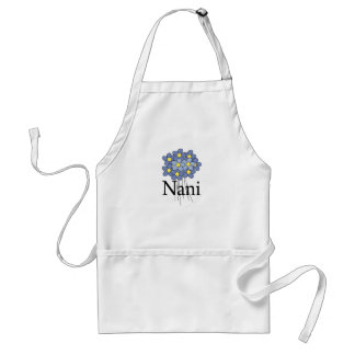 Delantal Camiseta Nani Flor Azul Bonita