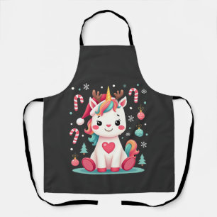 Delantal Camiseta Navideña Monos Niñas Mujeres Xmas Unicorn
