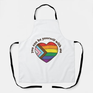 Delantal Camiseta Orgullo Corazón Puedes Ser Tú Mismo Conmi
