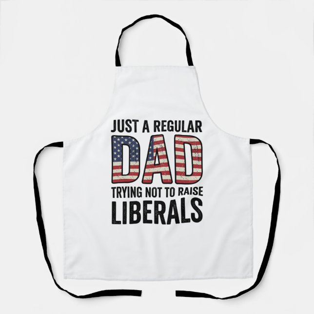 Delantal Camiseta Papá Regular Intentando No Criar Liberale (Anverso)