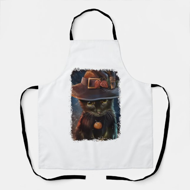 Delantal Camiseta para gatos de Halloween (Anverso)