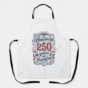 Delantal Camiseta Patriótica 250 Años de Libertad Americana