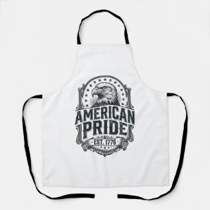Delantal Camiseta Patriótica Águila Orgullo Americano Vinta