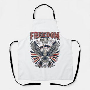 Delantal Camiseta Patriótica Águila Vintage Tour Libertad 1
