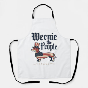 Delantal Camiseta patriótica de Dachshund Weenie the People