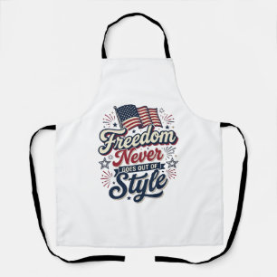Delantal Camiseta Patriótica Libertad Nunca Pasa De Moda De